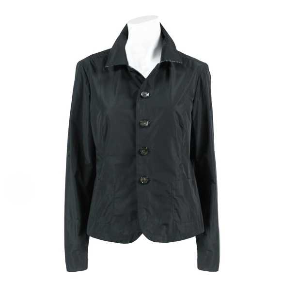 WEEKEND MAX MARA Women's Black/White Reversible Jacket Solid/Crosshatch Size 10 - Picture 15 of 15